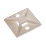 HellermannTyton Natural Cable Tie Mount 28 mm x 28mm, 5.4mm Max. Cable Tie Width