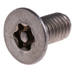 Plain Flat Stainless Steel Tamper Proof Security Screw, M6 x 12mm