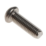 Plain Button Stainless Steel Tamper Proof Security Screw, M6 x 20mm