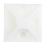 RS PRO Self Adhesive Natural Cable Tie Mount 38.5 mm x 38.5mm, 10.2mm Max. Cable Tie Width
