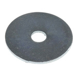 Bright Zinc Plated Steel Mudguard Washer, M6 x 30mm, 1.5mm Thickness