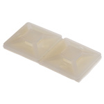 RS PRO Self Adhesive Natural Cable Tie Mount 19.5 mm x 19.5mm, 4.6mm Max. Cable Tie Width