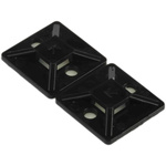 RS PRO Self Adhesive Black Cable Tie Mount 19.5 mm x 19.5mm, 4.6mm Max. Cable Tie Width