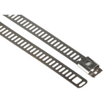 RS PRO Cable Tie, Ladder, 225mm x 7 mm, Metallic 316 Stainless Steel, Pk-100