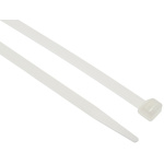 RS PRO Cable Tie, 380mm x 7.6 mm, Natural Nylon, Pk-100