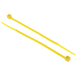 RS PRO Cable Tie, 100mm x 2.5 mm, Yellow Nylon, Pk-100