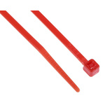 RS PRO Cable Tie, 165mm x 2.5 mm, Red Nylon, Pk-100