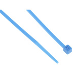 RS PRO Cable Tie, 165mm x 2.5 mm, Blue Nylon, Pk-100