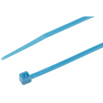 RS PRO Cable Tie, 203mm x 2.5 mm, Blue Nylon, Pk-100