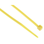 RS PRO Cable Tie, 203mm x 2.5 mm, Yellow Nylon, Pk-100
