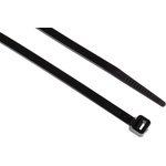 RS PRO Cable Tie, 203mm x 4.6 mm, Black Nylon, Pk-100