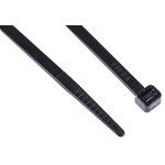 RS PRO Cable Tie, 368mm x 4.8 mm, Black Nylon, Pk-100
