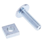 Bright Zinc Plated Steel Roofing Bolt, M6 x 20mm