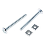 Bright Zinc Plated Steel Roofing Bolt, M6 x 60mm