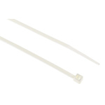 RS PRO Cable Tie, 100mm x 2.5 mm, White Nylon, Pk-100