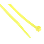 RS PRO Cable Tie, 203mm x 3.6 mm, Yellow Nylon, Pk-100