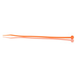 RS PRO Cable Tie, 203mm x 3.6 mm, Orange Nylon, Pk-100