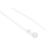 RS PRO Cable Tie, Screw Mount, 171.5mm x 3.7 mm, Natural Nylon, Pk-100