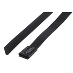RS PRO Cable Tie, Roller Ball, 360mm x 12 mm, Black Stainless Steel
