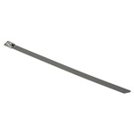 RS PRO Cable Tie, Roller Ball, 200mm x 7.9 mm, Metallic 316 Stainless Steel, Pk-100