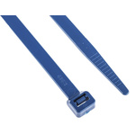 RS PRO Cable Tie, Metal Detectable, 380mm x 7.6 mm, Blue Metal Detectable, Pk-100