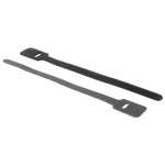 RS PRO Cable Tie, Hook and Loop, 150mm x 17 mm, Black Nylon