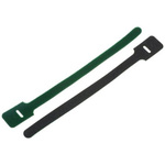 RS PRO Cable Tie, Hook and Loop, 225mm x 25 mm, Green Nylon