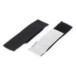 RS PRO Cable Tie, Hook and Loop, 50mm x 20 mm, Black Nylon, Pk-10