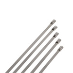 RS PRO Cable Tie, Ball Lock, 125mm x 4.6 mm 316 Stainless Steel