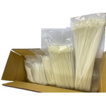 RS PRO Cable Tie, 100mm x 2.5 mm→4.8 mm, Natural Nylon, Pk-2500