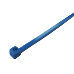 RS PRO Cable Tie, 385mm x 4.8 mm, Blue Nylon