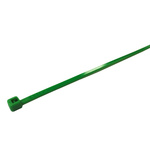 RS PRO Cable Tie, 100mm x 2.5 mm, Green Nylon, Pk-500