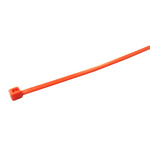 RS PRO Cable Tie, 100mm x 2.5 mm, Orange Nylon, Pk-250