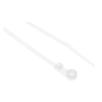 RS PRO Cable Tie, Screw Mount, 221.3mm x 4.2 mm, Natural Nylon, Pk-500
