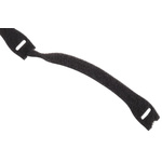 RS PRO Cable Tie, Hook and Loop, 150mm x 20 mm, Black Fabric
