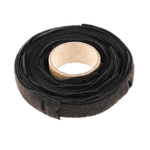 RS PRO Cable Tie, Hook and Loop, 203.5mm x 12 mm, Black Fabric