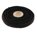 RS PRO Cable Tie, Hook and Loop, 305mm x 12 mm, Black Fabric