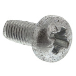 RS PRO Clear Passivated, Zinc Steel Pan Head Self Tapping Screw, M4 x 10mm Long