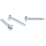 RS PRO Bright Zinc Plated Steel Pan Head Self Tapping Screw, N°8 x 1in Long 25mm Long