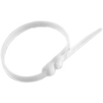 RS PRO Cable Tie, Double Locking, 760mm x 9 mm, Natural Nylon, Pk-100