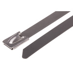 RS PRO Cable Tie, Roller Ball, 840mm x 7.9 mm, Metallic 316 Stainless Steel, Pk-100