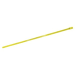 RS PRO Cable Tie, Roller Ball, 200mm x 7.9 mm, Yellow Polyester Coated Stainless Steel, Pk-100