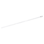 RS PRO Cable Tie, Roller Ball, 100mm x 4.6 mm, White Polyester Coated Stainless Steel, Pk-100