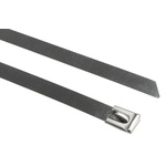 RS PRO Cable Tie, Roller Ball, 760mm x 12 mm, Metallic 316 Stainless Steel, Pk-100