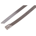 RS PRO Cable Tie, Roller Ball, 920mm x 12 mm, Metallic 316 Stainless Steel, Pk-100