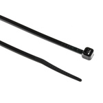 RS PRO Cable Tie, 142mm x 3.2 mm, Black Nylon, Pk-100
