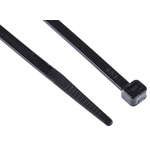 RS PRO Cable Tie, 190mm x 4.8 mm, Black Nylon, Pk-100
