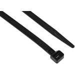 RS PRO Cable Tie, 380mm x 7.6 mm, Black Nylon, Pk-100