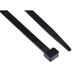 RS PRO Cable Tie, 300mm x 7.6 mm, Black Nylon, Pk-100