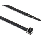 RS PRO Cable Tie, 240mm x 7.6 mm, Black Nylon, Pk-100